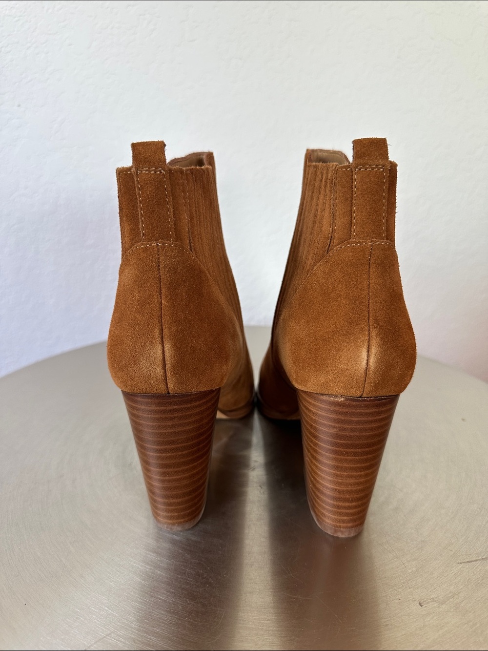 Marc Fisher Suede Ankle Boots in Cognac Brown - Picture 5 of 6